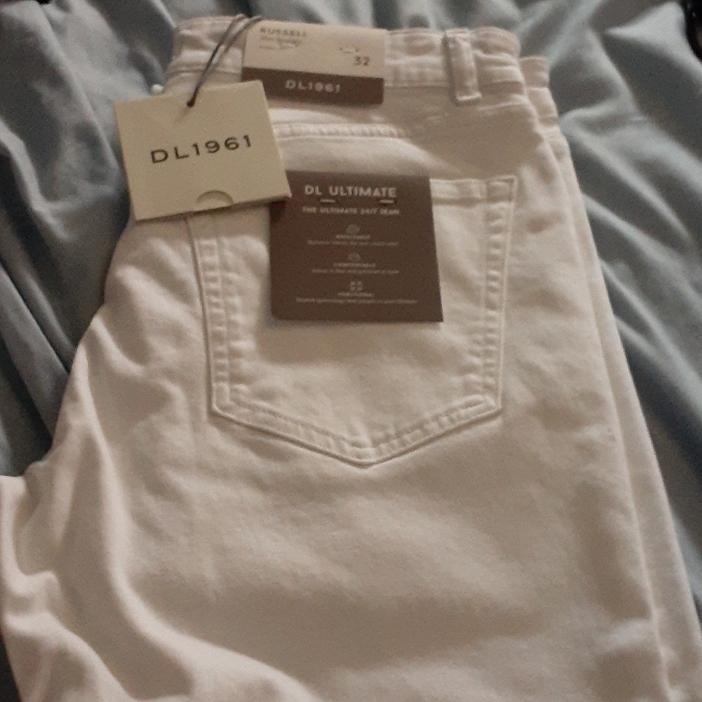 All white jeans